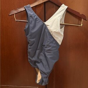 5 the label two tone blue leotard - YL